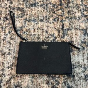 Kate Spade Black Leather Wristlet